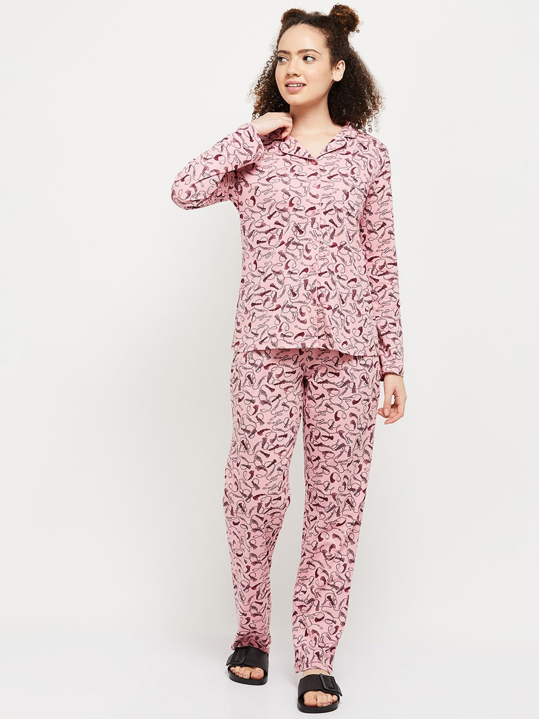

max Women Pink Printed Night suit