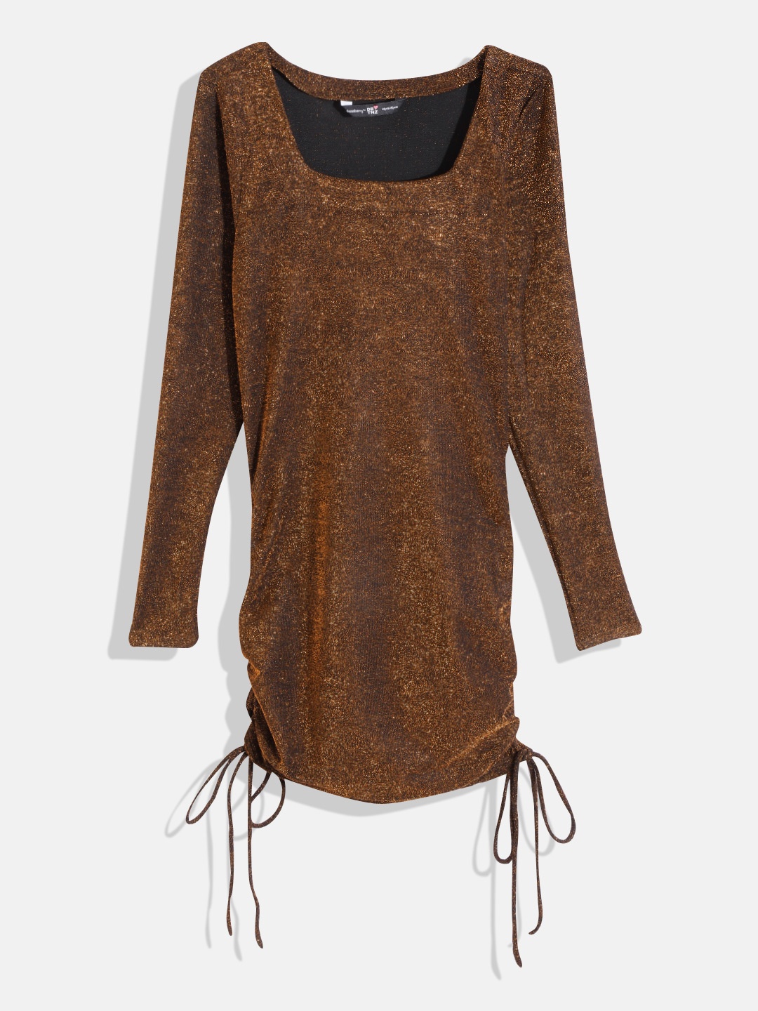 

DressBerry Girls Bodycon Dress With Shimmer Detail, Gold