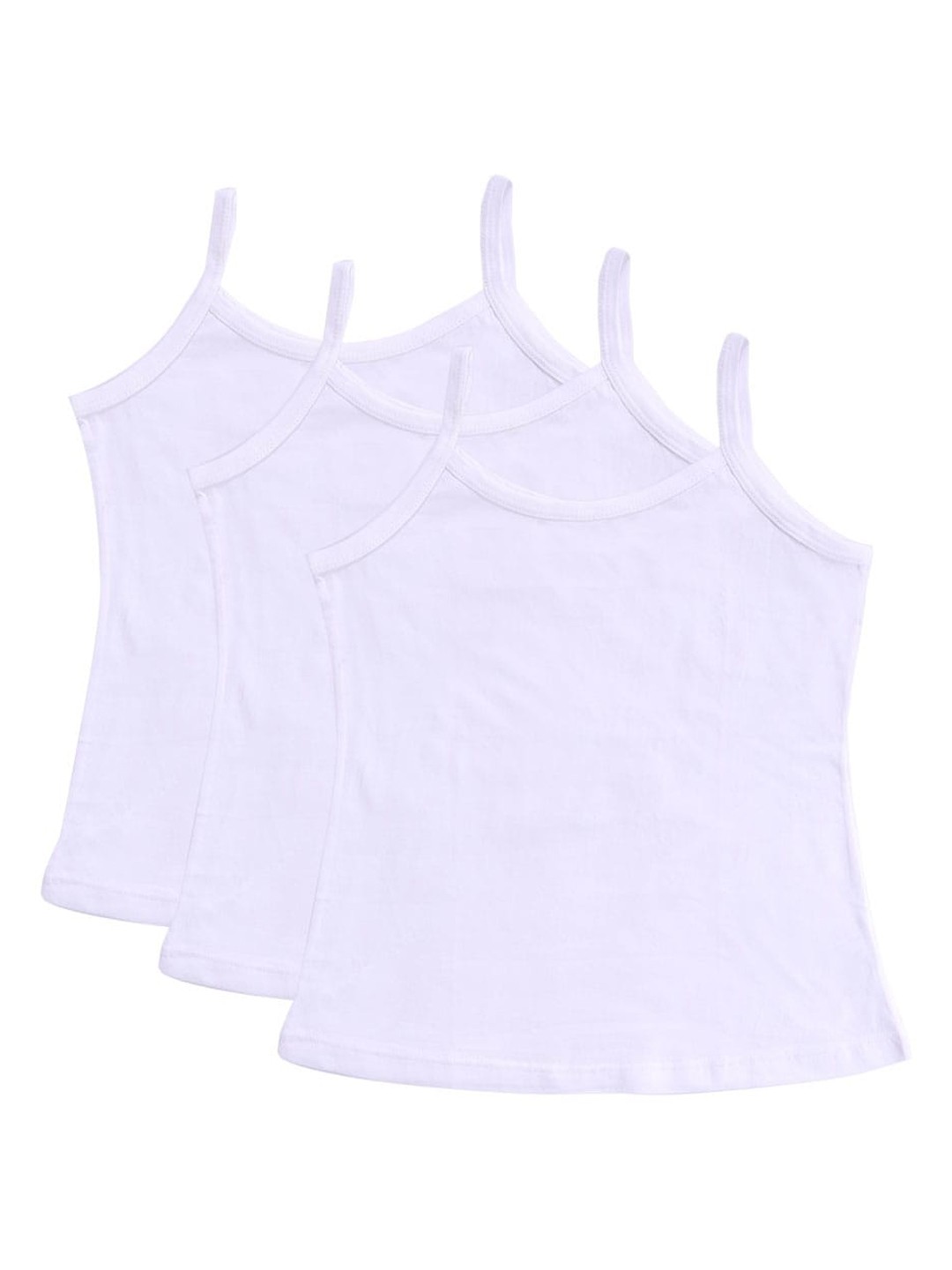 

Bodycare Kids Girls Pack Of 3 Solid Innerwear Vests, White