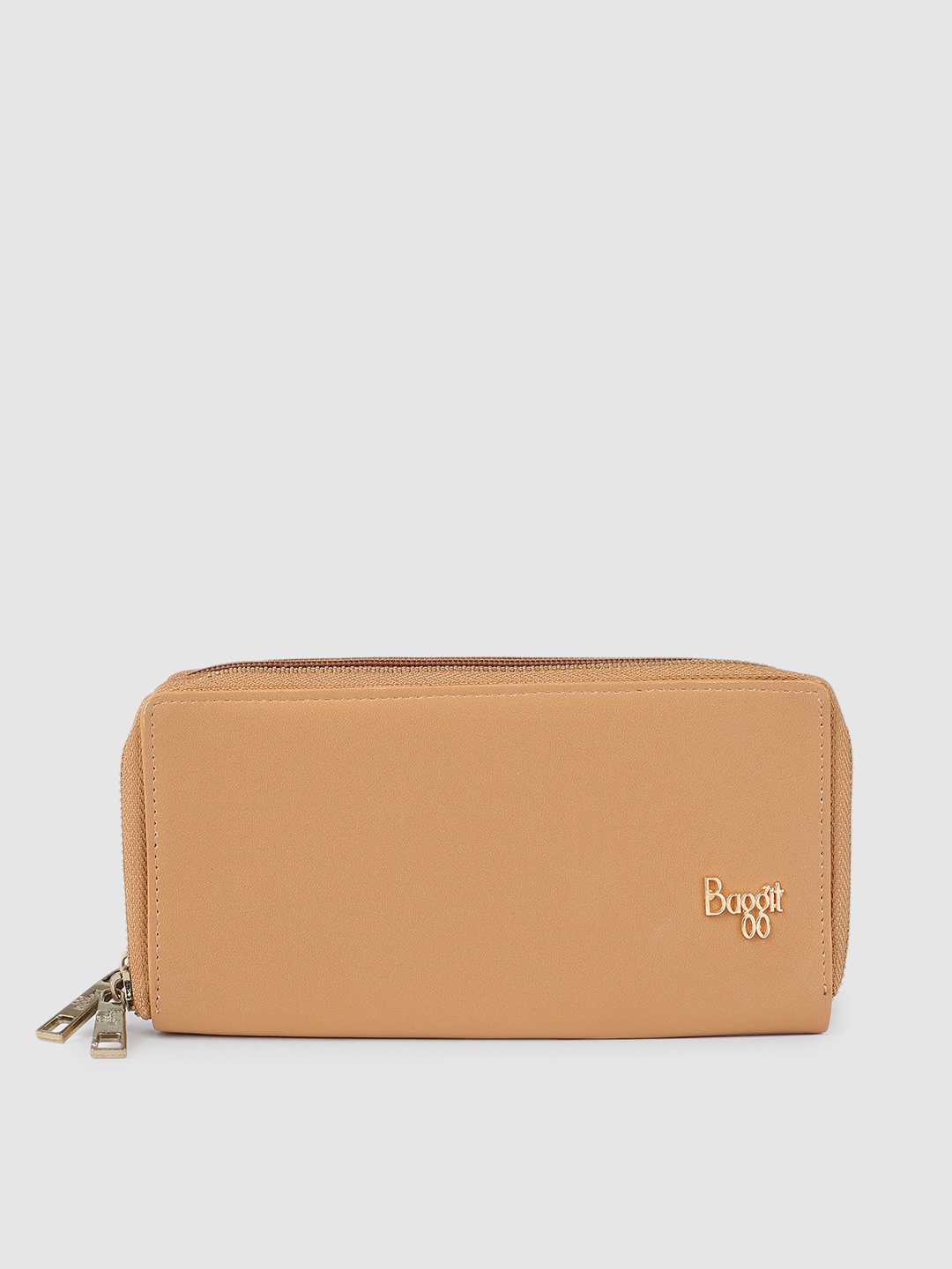 

Baggit Women Camel Brown Solid Zip Around Wallet