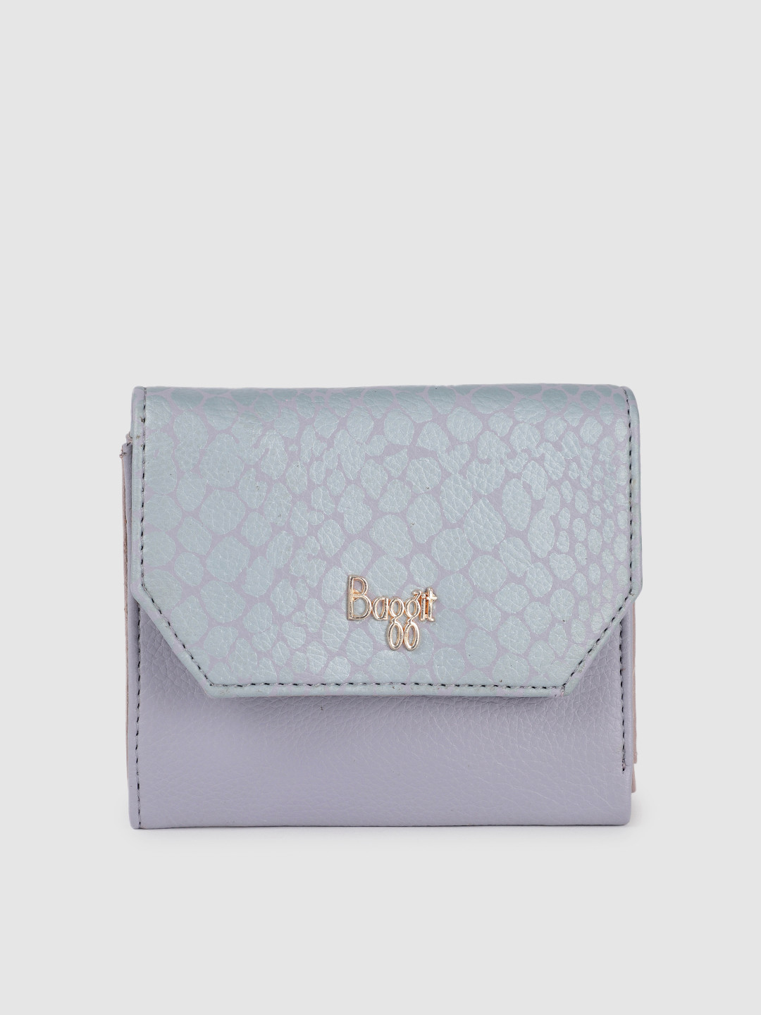 

Baggit Women Purple Geometric Printed Three Fold Wallet