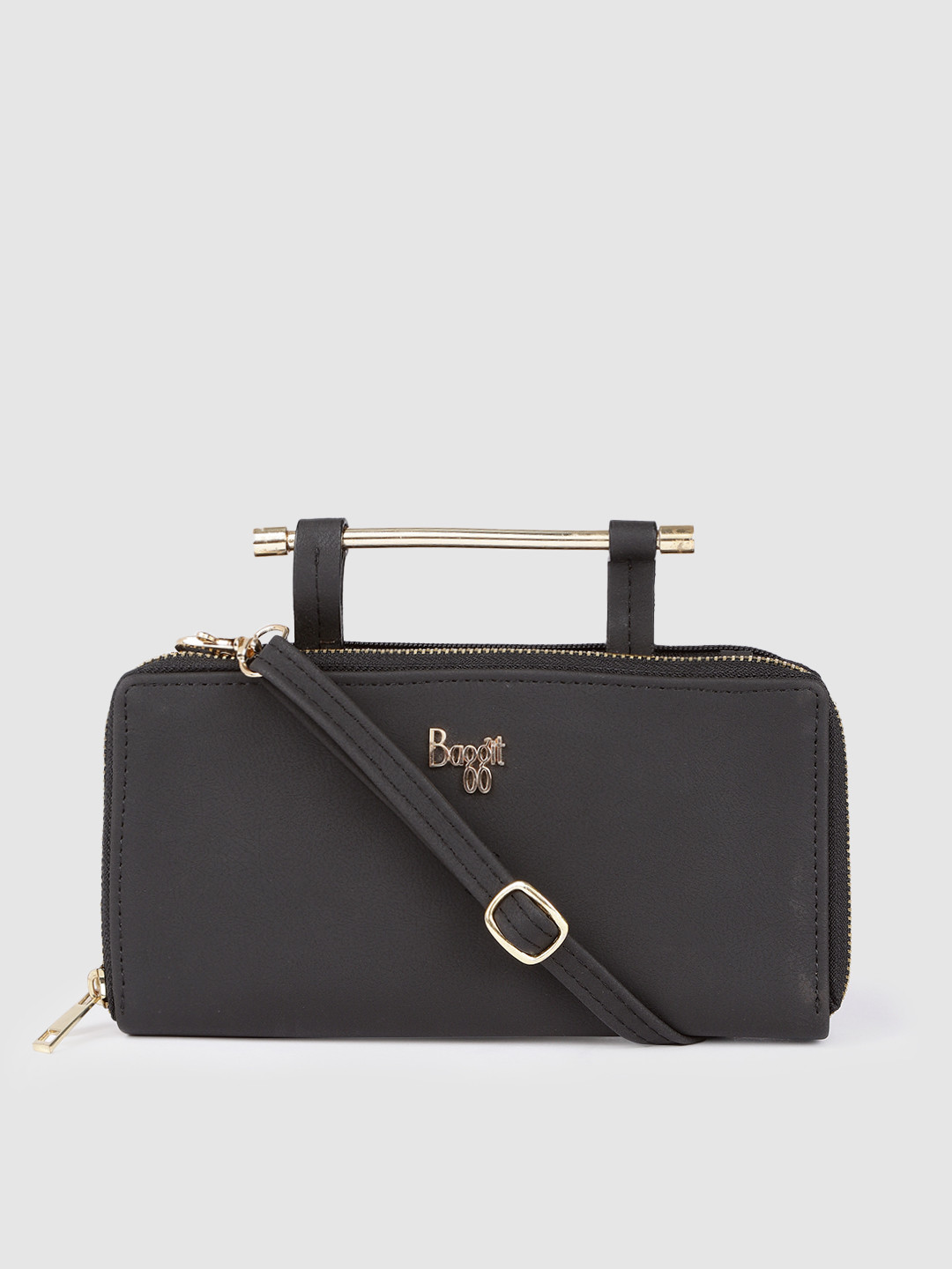 

Baggit Women Black PU Zip Around Wallet