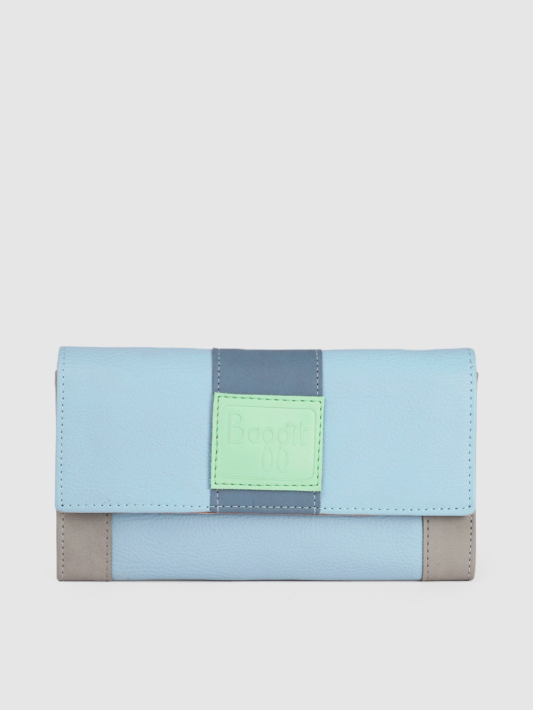 

Baggit Women Solid Envelope Wallet, Blue
