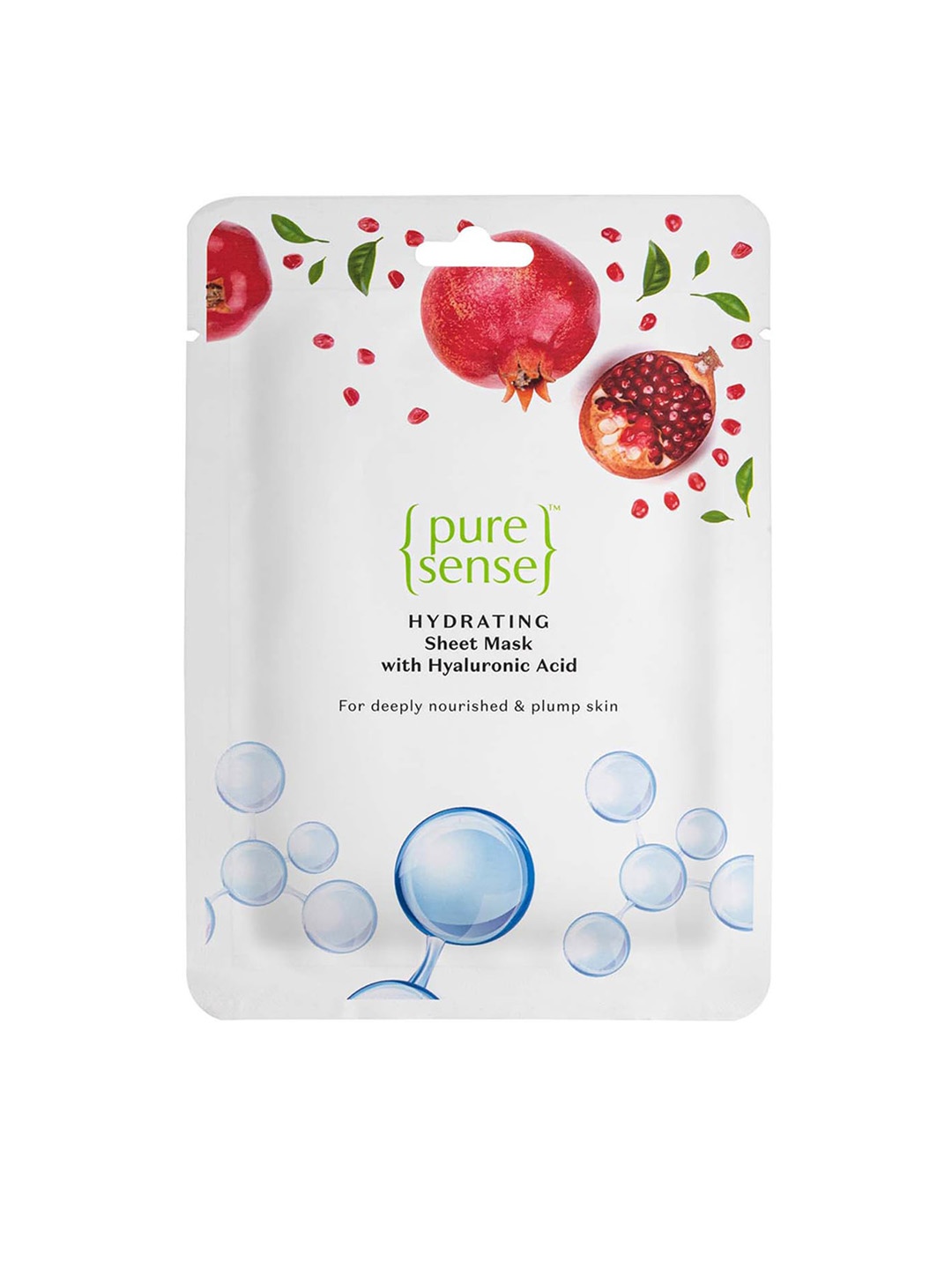 

Pure Sense Hydrating Sheet Mask with Hyaluronic Acid For Nourished & Plump Skin - 15g, White