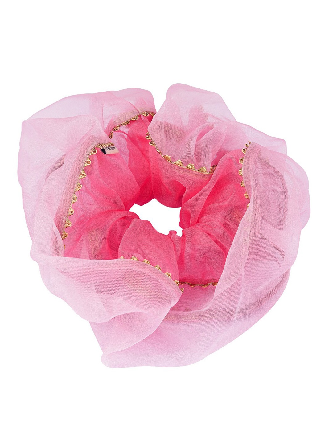 

HAIR DRAMA CO. Women Pink Embellished Ponytail Holders