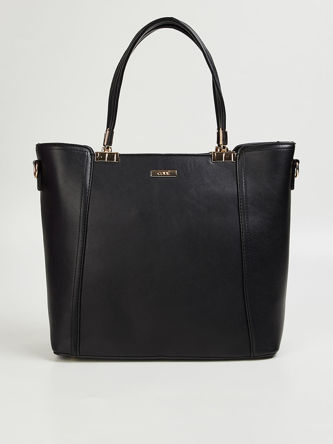 

CODE by Lifestyle Black Oversized Structured Handheld Bag