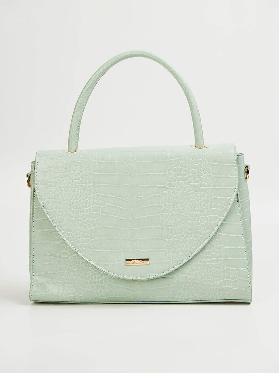 

CODE by Lifestyle Green Structured Satchel