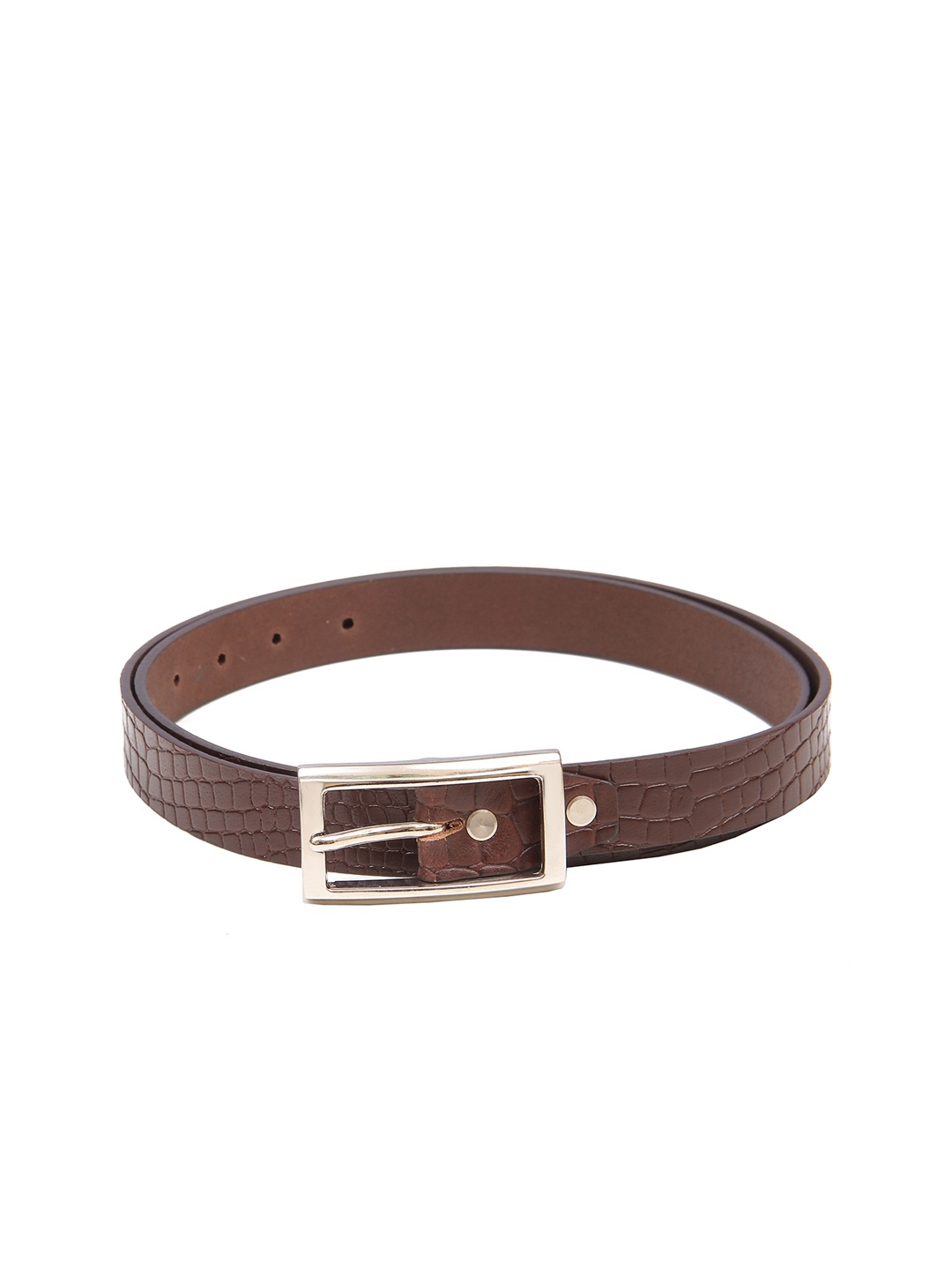 

Calvadoss Boys Brown Textured Leather Belt