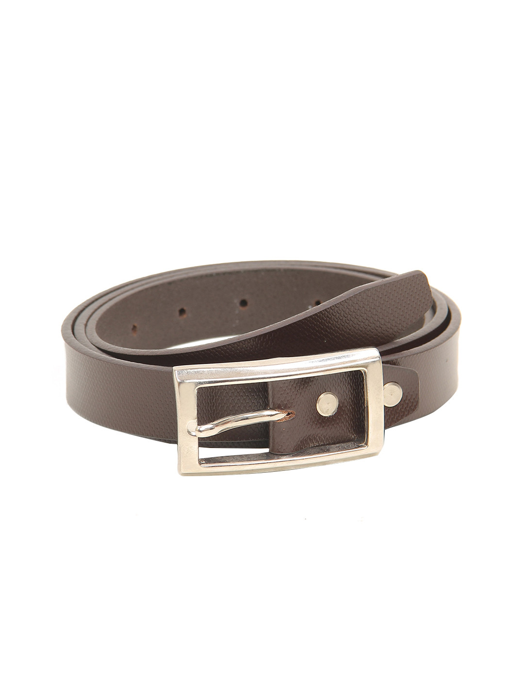 

Calvadoss Boys Brown Textured Leather Belt