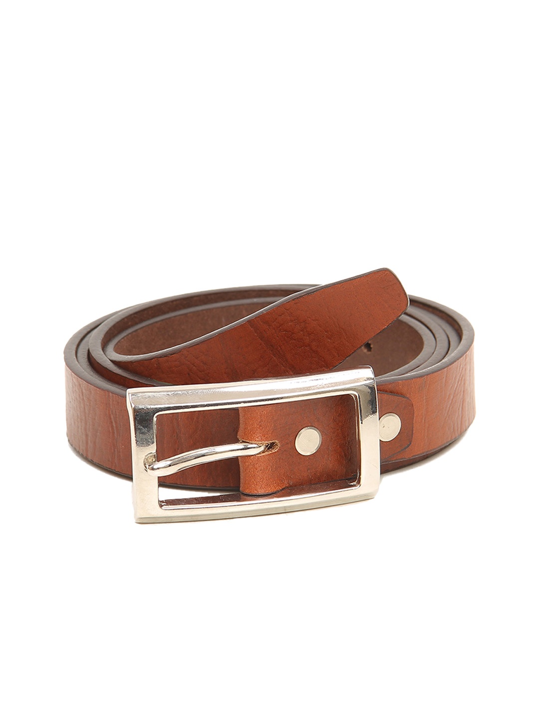 

Calvadoss Men Tan Textured Leather Belt
