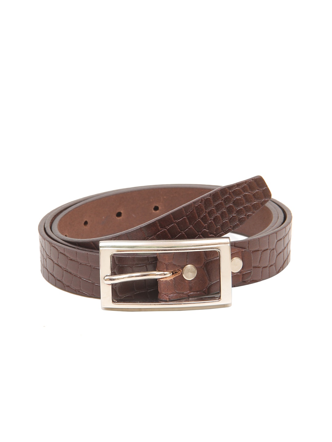 

Calvadoss Girls Brown Textured Leather Belt