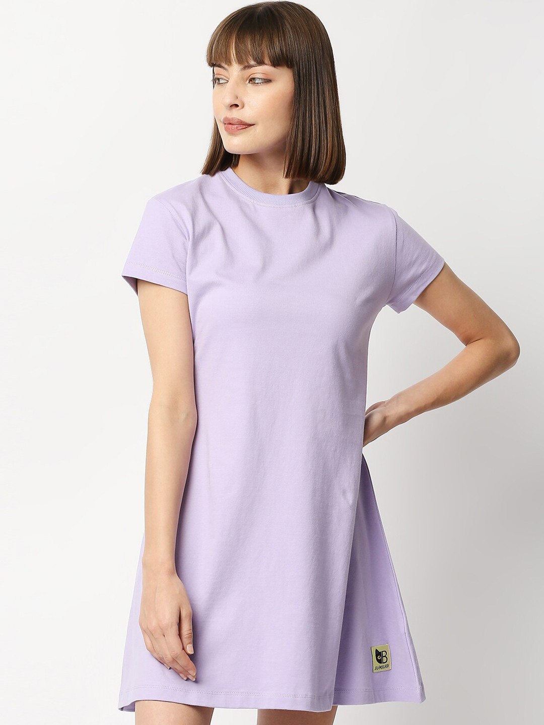 

Blamblack Women Lavender T-shirt Mini Dress