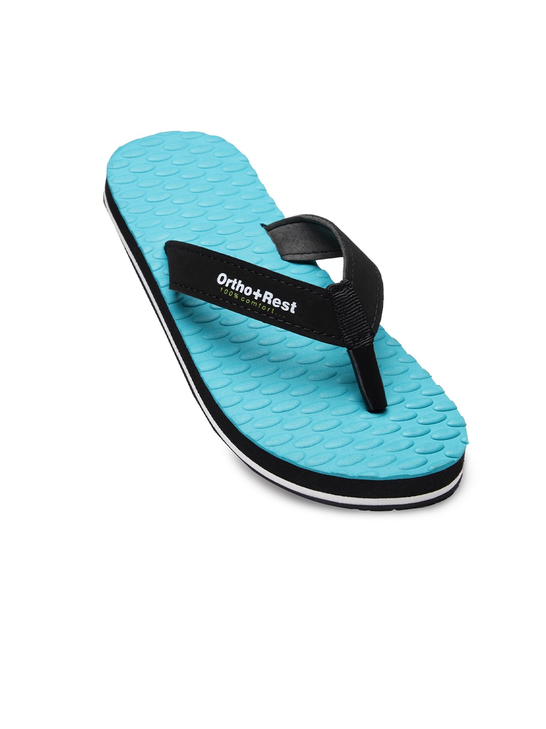 

Ortho Rest Women Green & Black Rubber Thong Flip-Flops