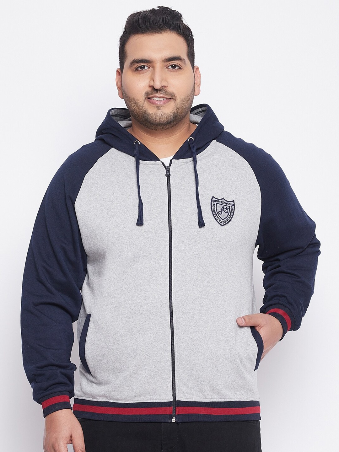 

AUSTIVO Men Navy Blue Hooded Sweatshirt