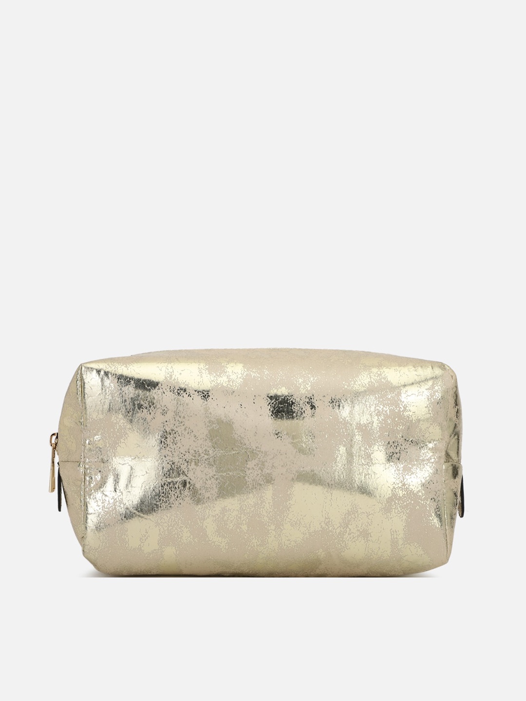 

FOREVER 21 Gold-Toned Embellished PU Swagger Handheld Bag