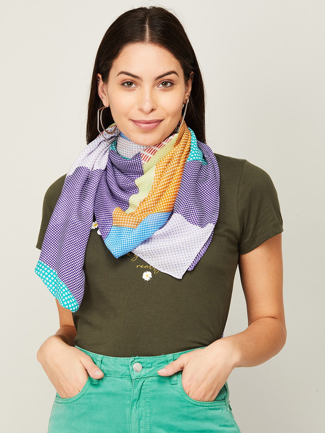 

Ginger by Lifestyle Women Multicolored Printed Stole, Multi