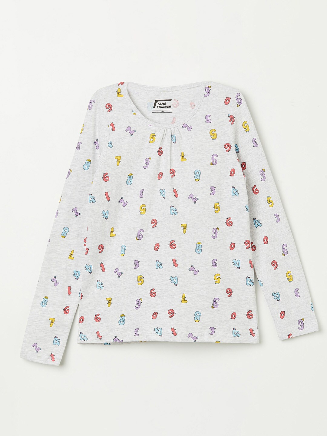 

Fame Forever by Lifestyle Girls Grey Printed Pure Cotton T-shirt