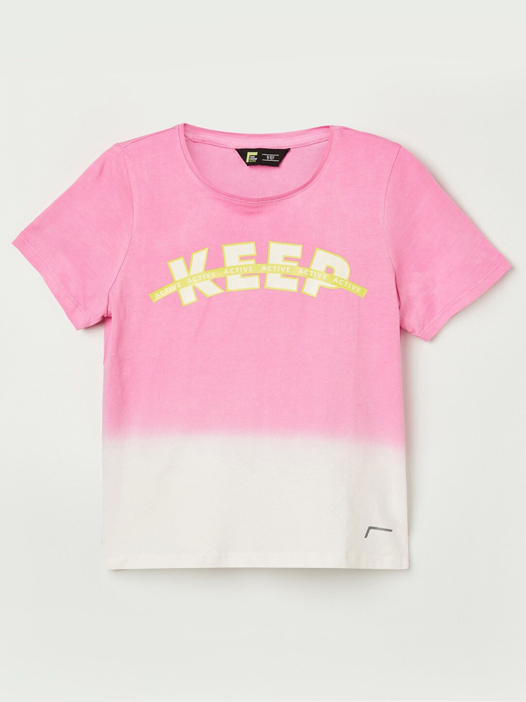 

Fame Forever by Lifestyle Girls Pink Printed Pure Cotton Applique T-shirt