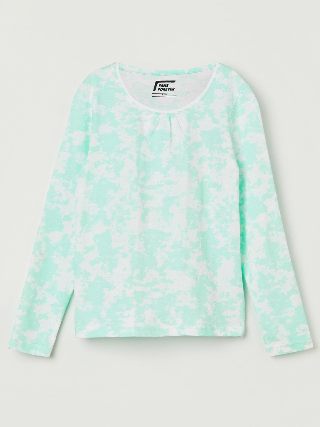 

Fame Forever by Lifestyle Girls Blue & White Printed Pure Cotton T-shirt