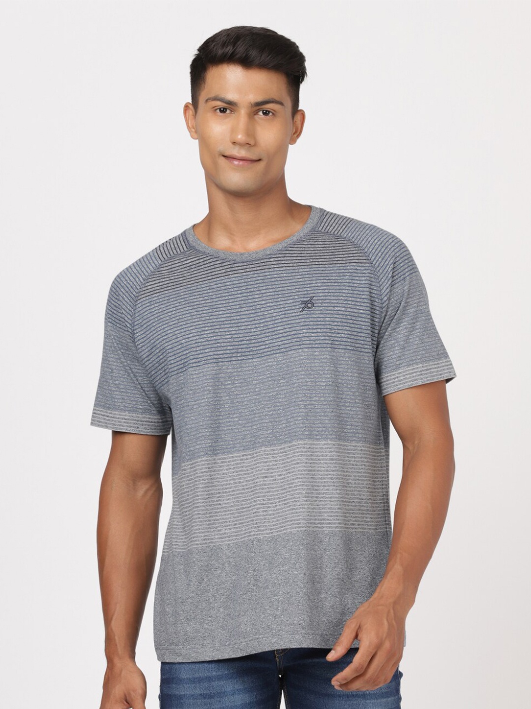 

Jockey Men Blue Striped T-shirt