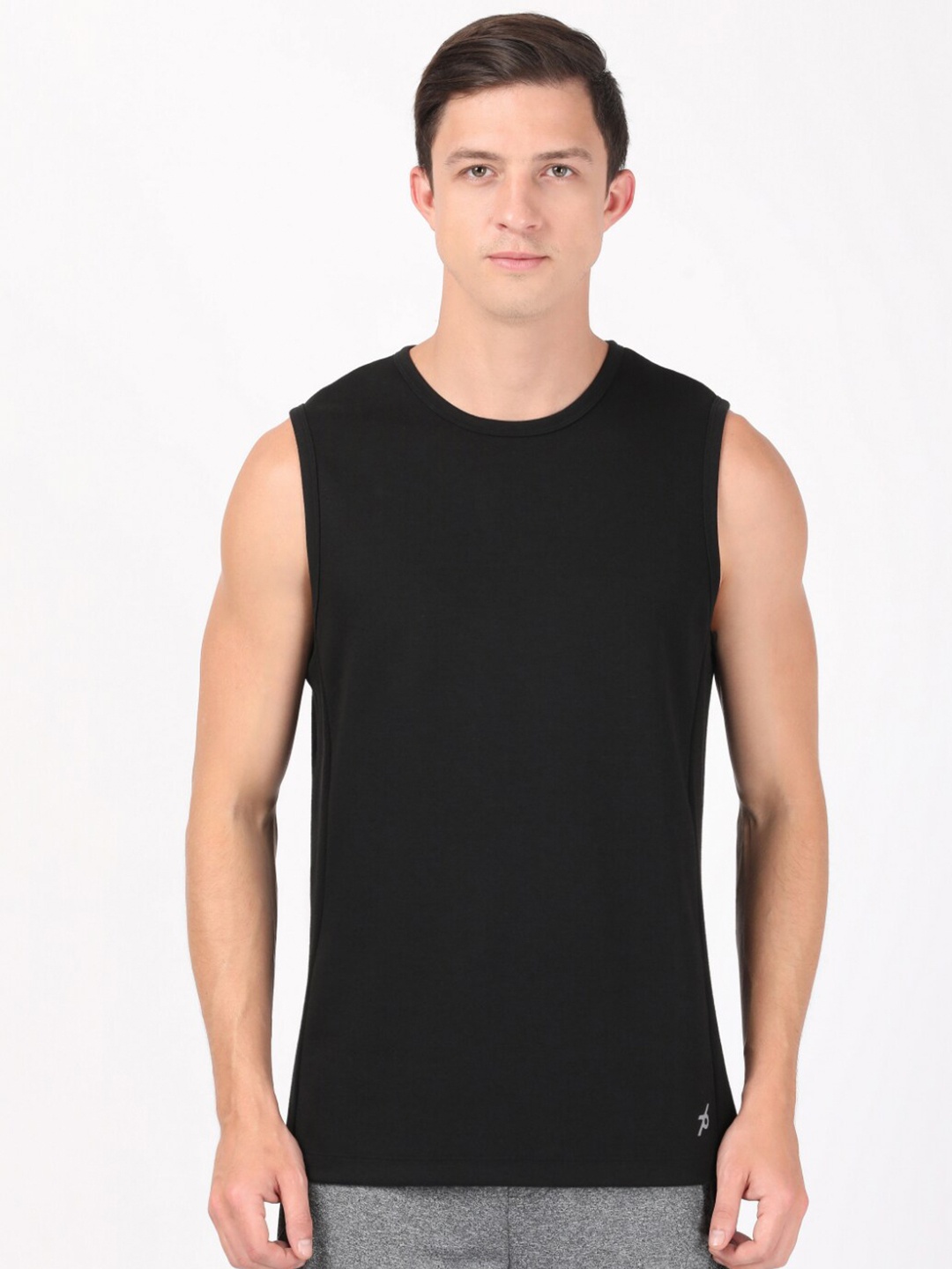 

Jockey Men Black Raw Edge T-shirt