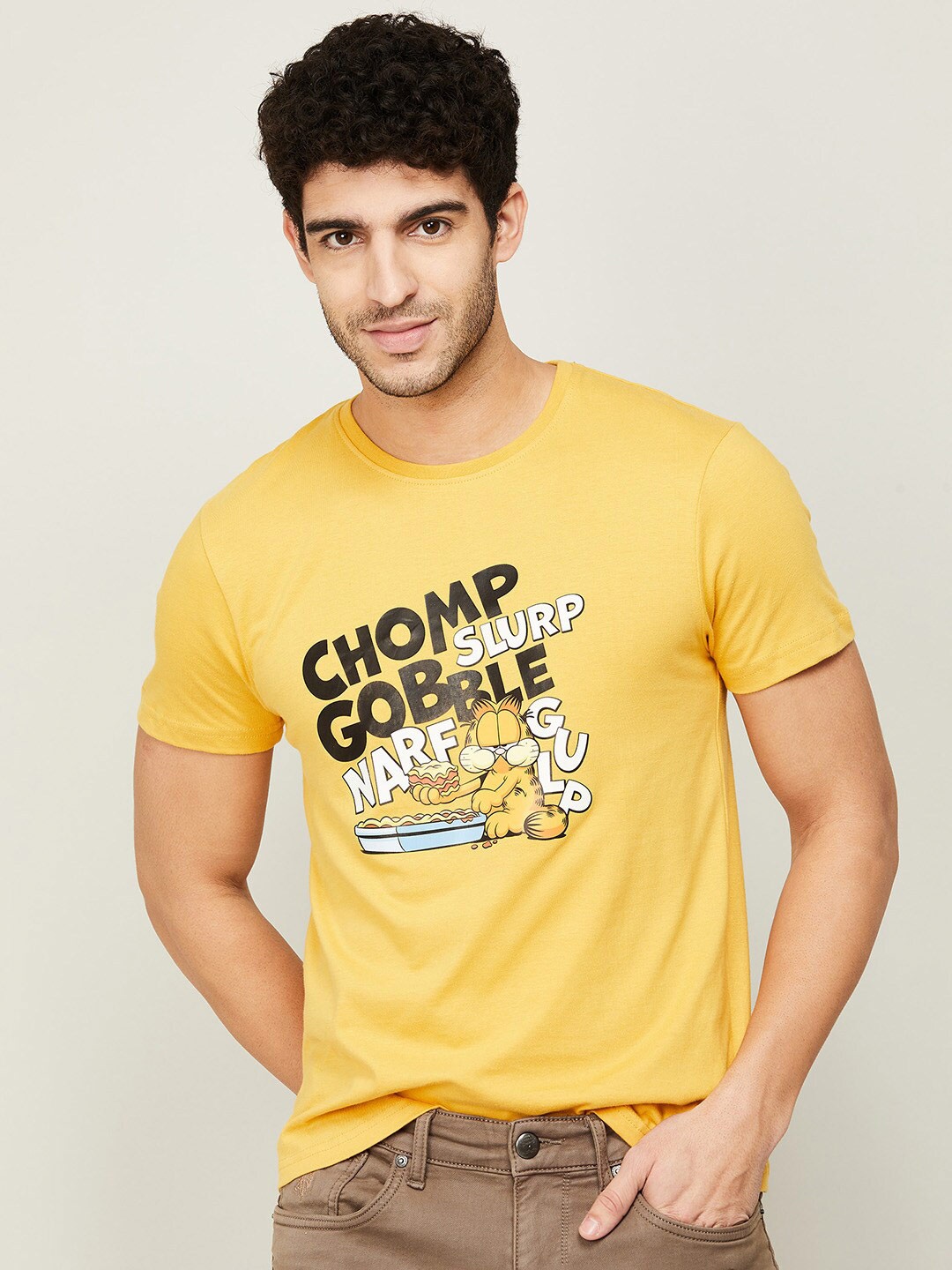 

Fame Forever by Lifestyle Men Yellow Typography Printed T-shirt
