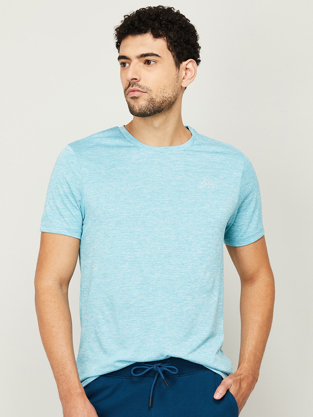 

Kappa Men Blue Brand Logo Slim Fit T-shirt