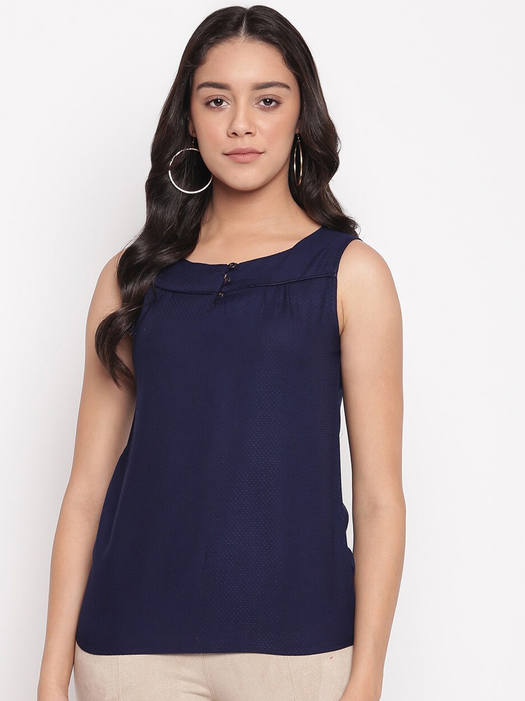 

Miss Grace Women Navy Blue Top