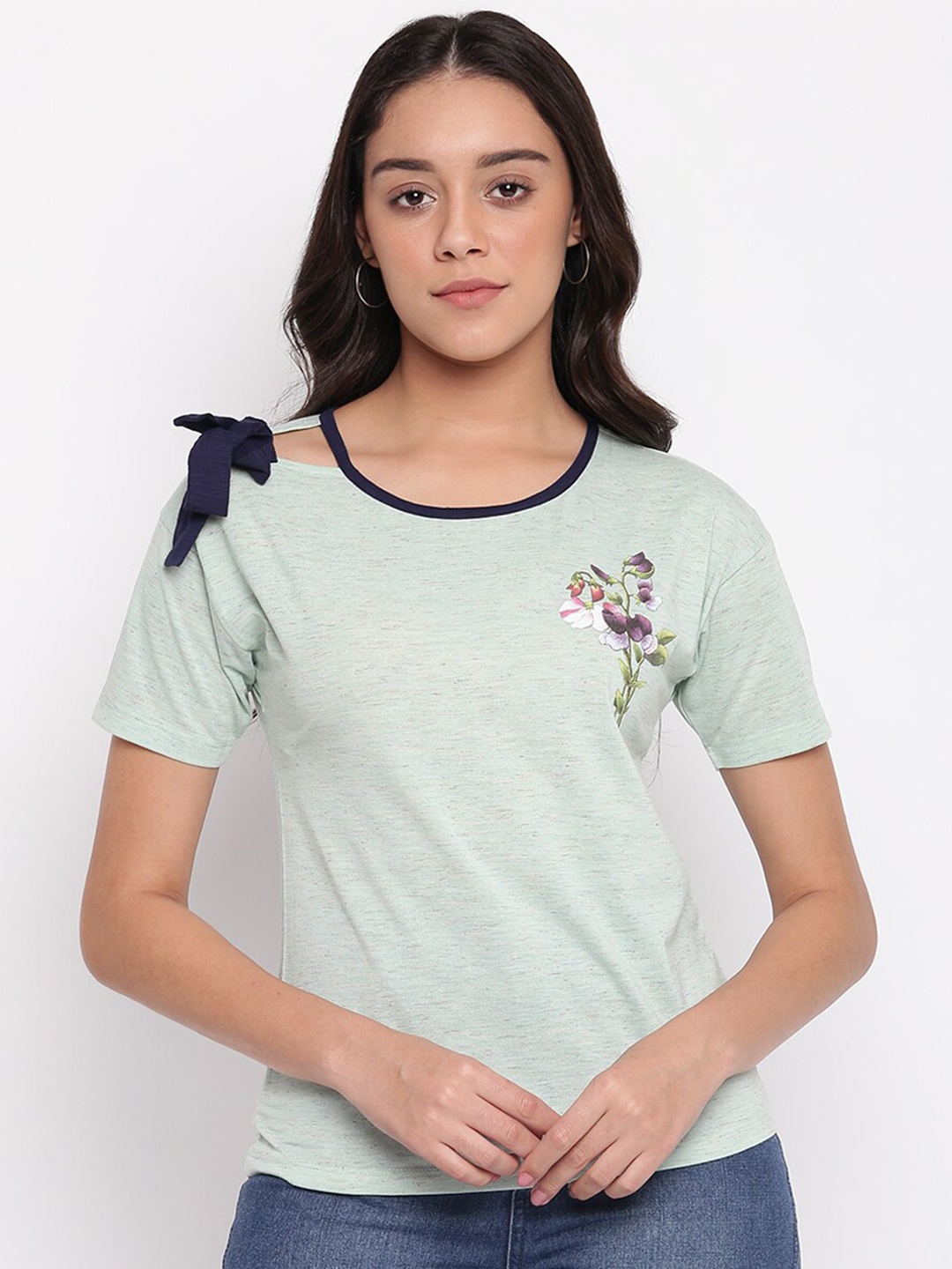 

Miss Grace Women Green Floral Top