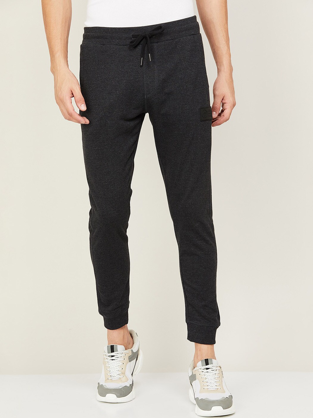 

Forca Men Black Solid Slim-Fit Track Pants