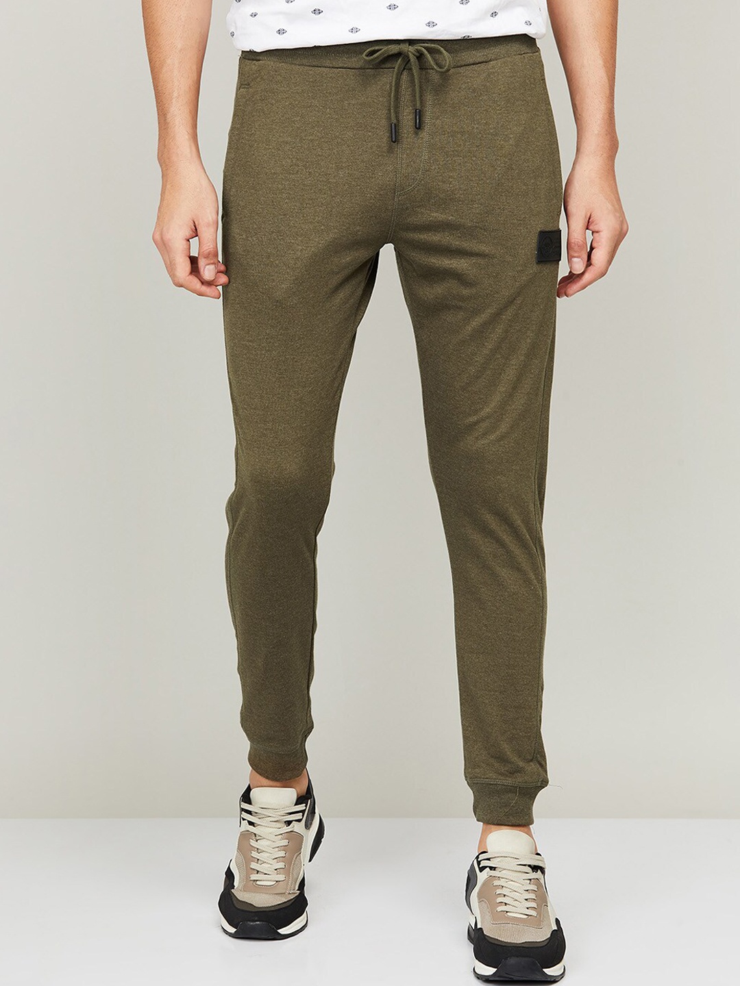 

Forca Men Olive Solid Slim-Fit Track Pants