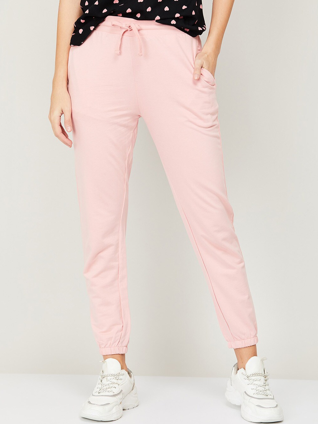 

Fame Forever by Lifestyle Women Pink Pure Cotton Joggers Trousers