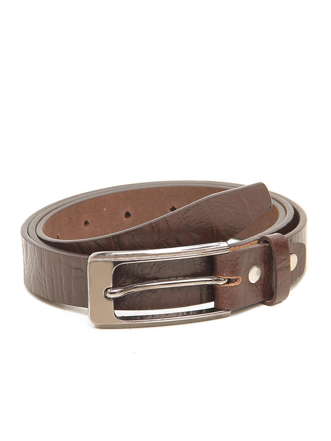 

Calvadoss Girls Brown Textured Leather Belt