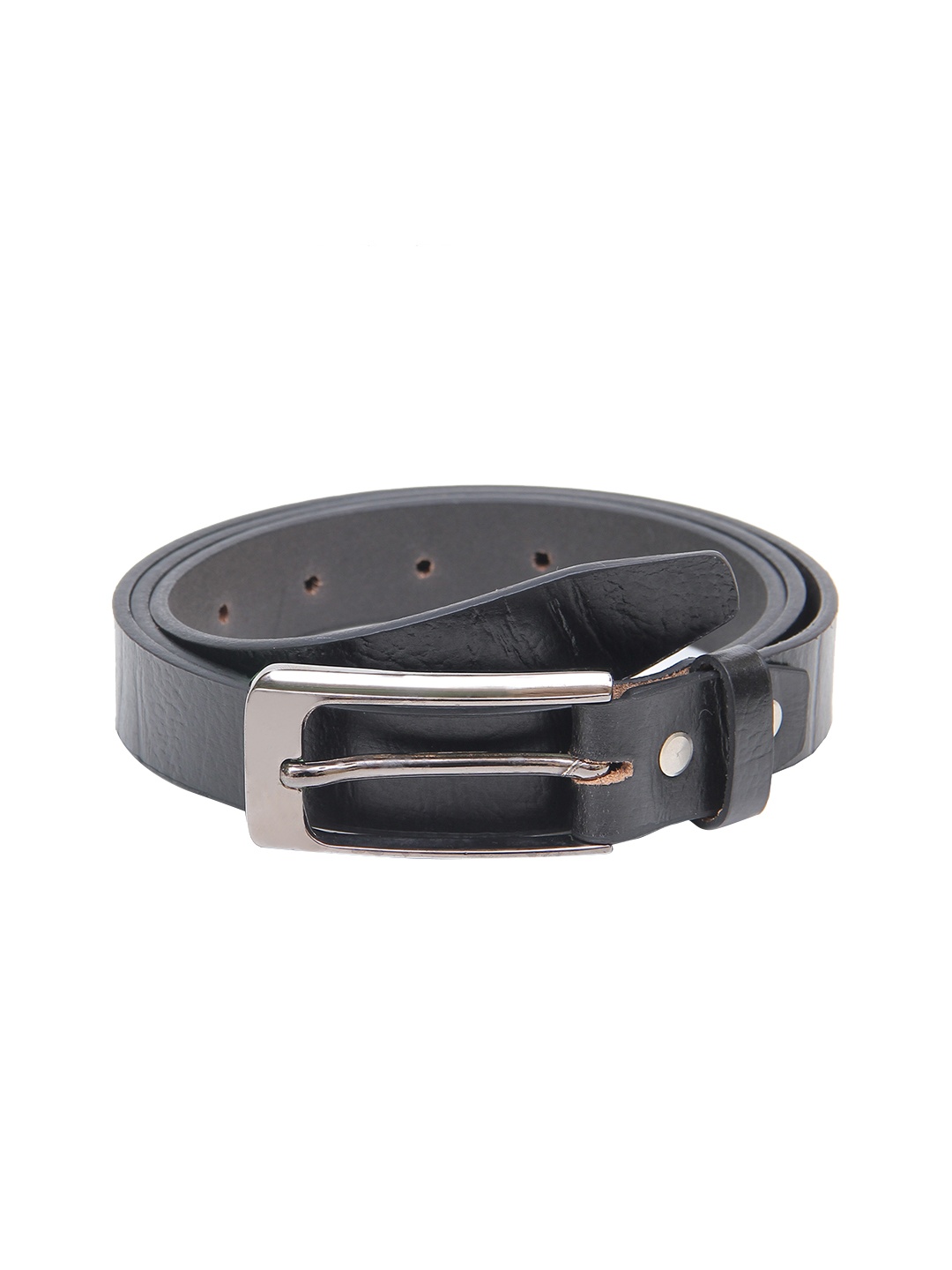 

Calvadoss Men Black Textured Leather Belt