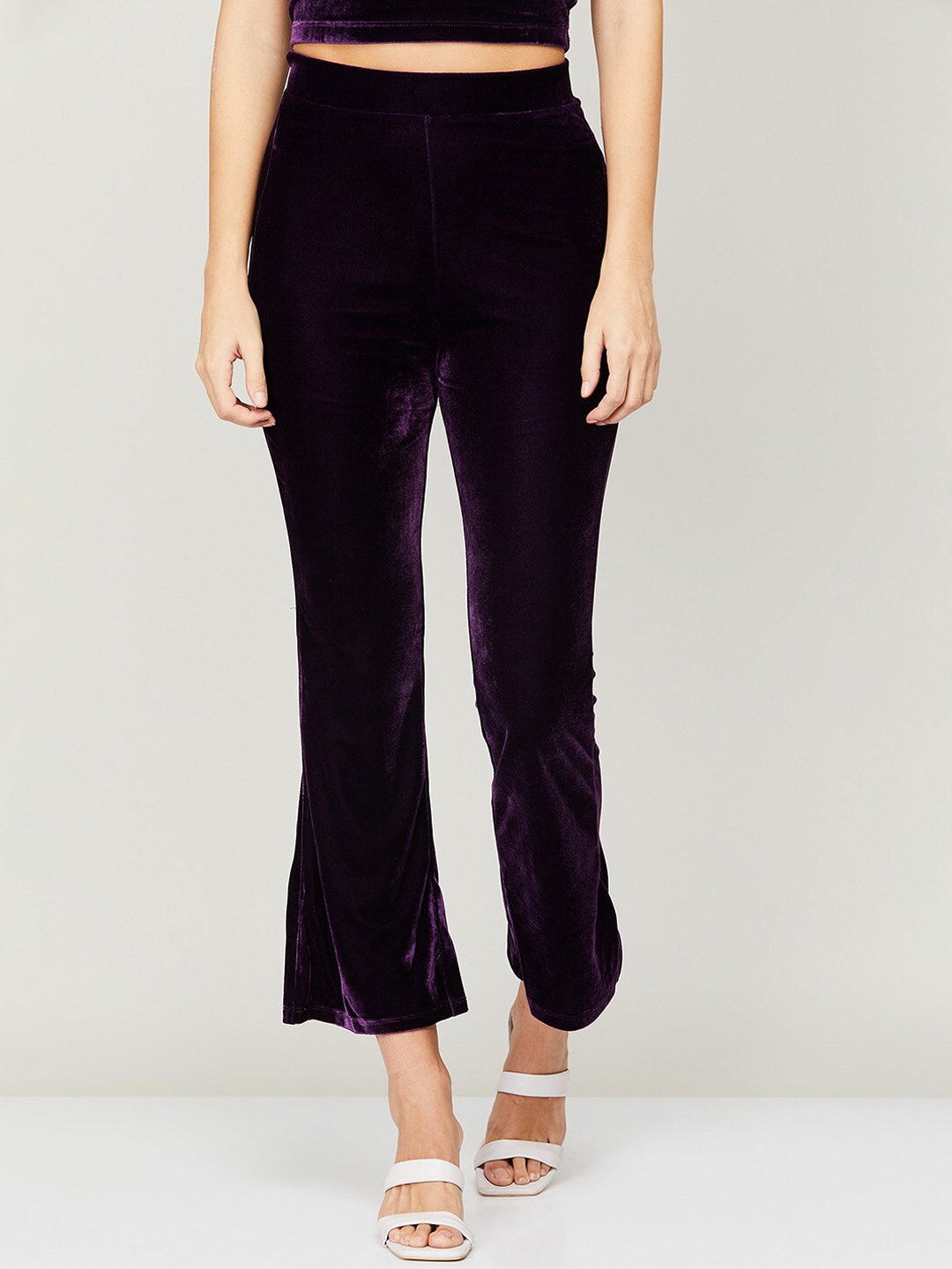 

Ginger by Lifestyle Women Maroon Flared Trouser