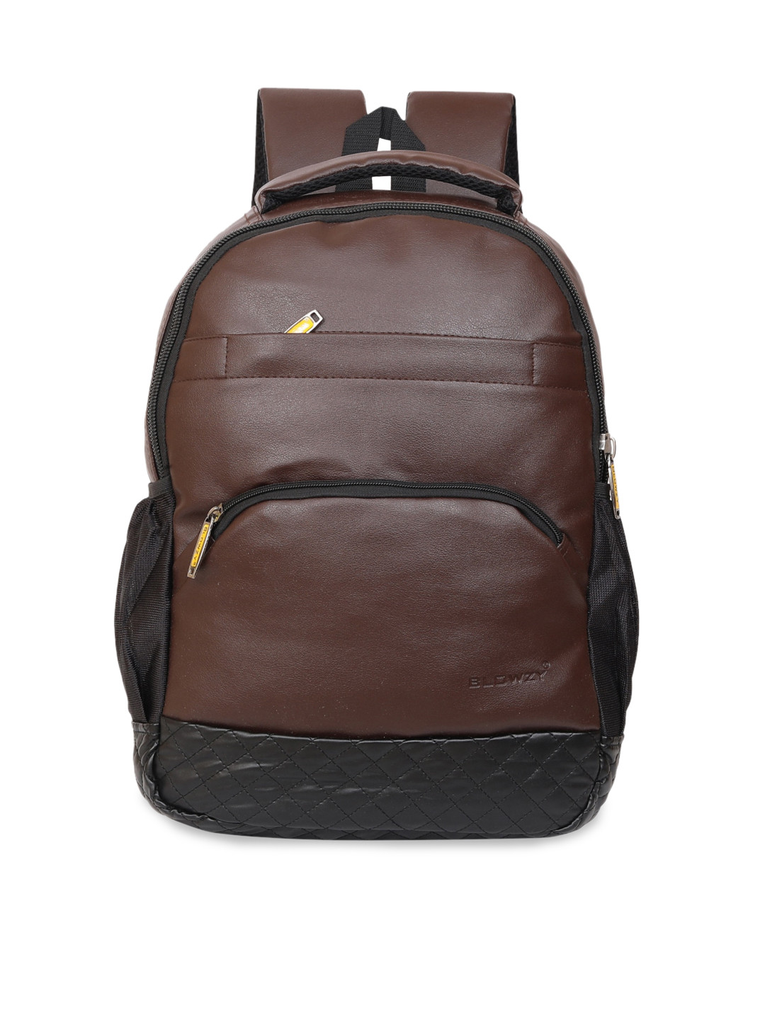 

Blowzy Bags Unisex Brown & Black Backpack with Hip Strap