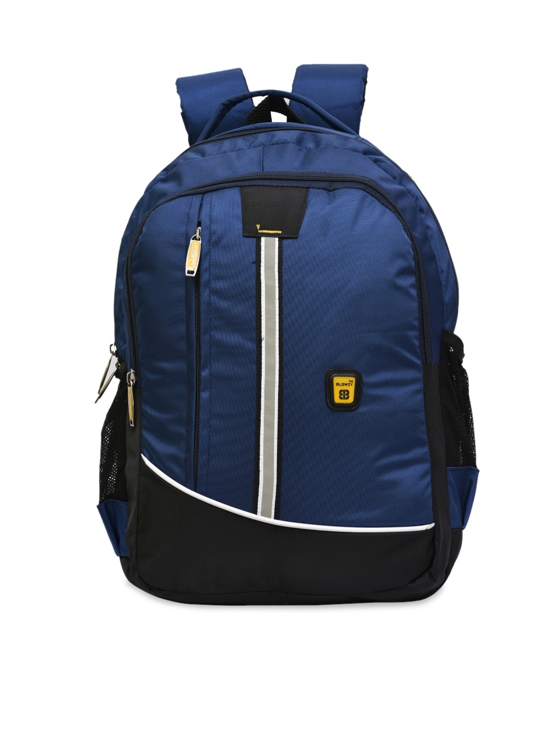 

Blowzy Bags Unisex Navy Blue & Black Backpack with Earphone Gate