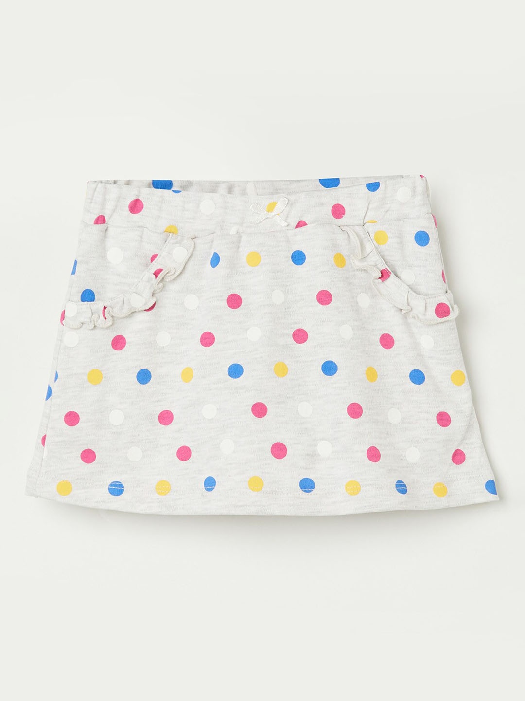 

Juniors by Lifestyle Girls Grey Polka Dot Printed Mini Skirt