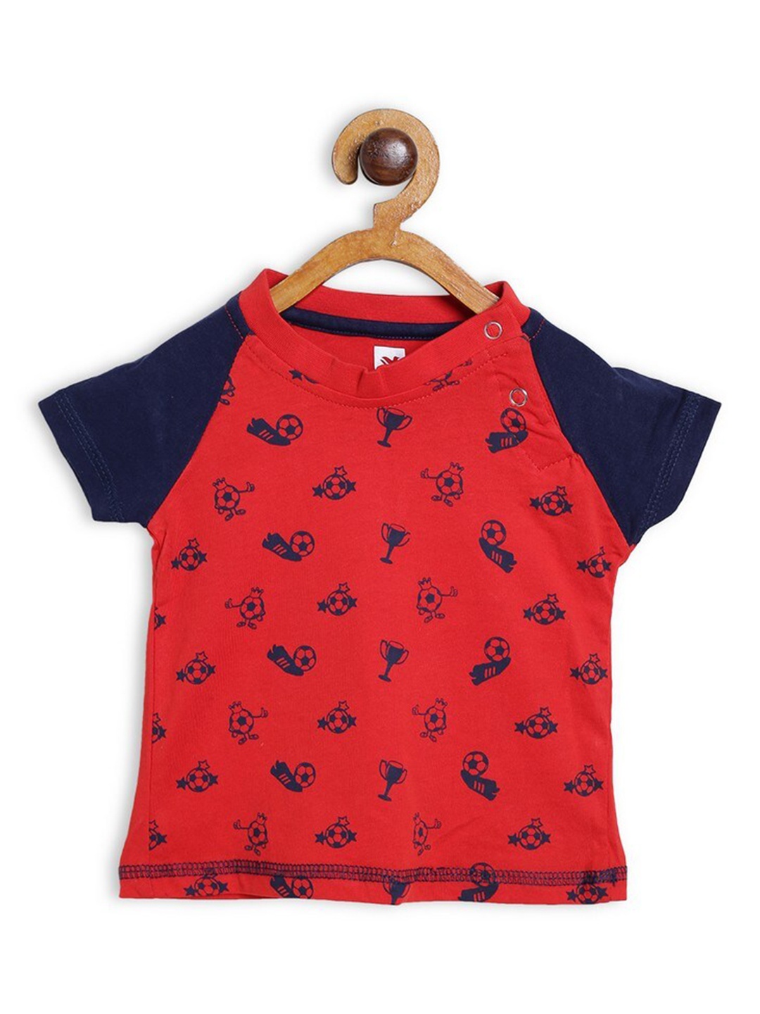 

612League Boys Red Printed T-shirt
