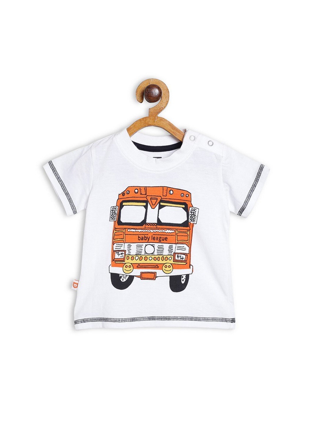

612League Boys White Printed T-shirt