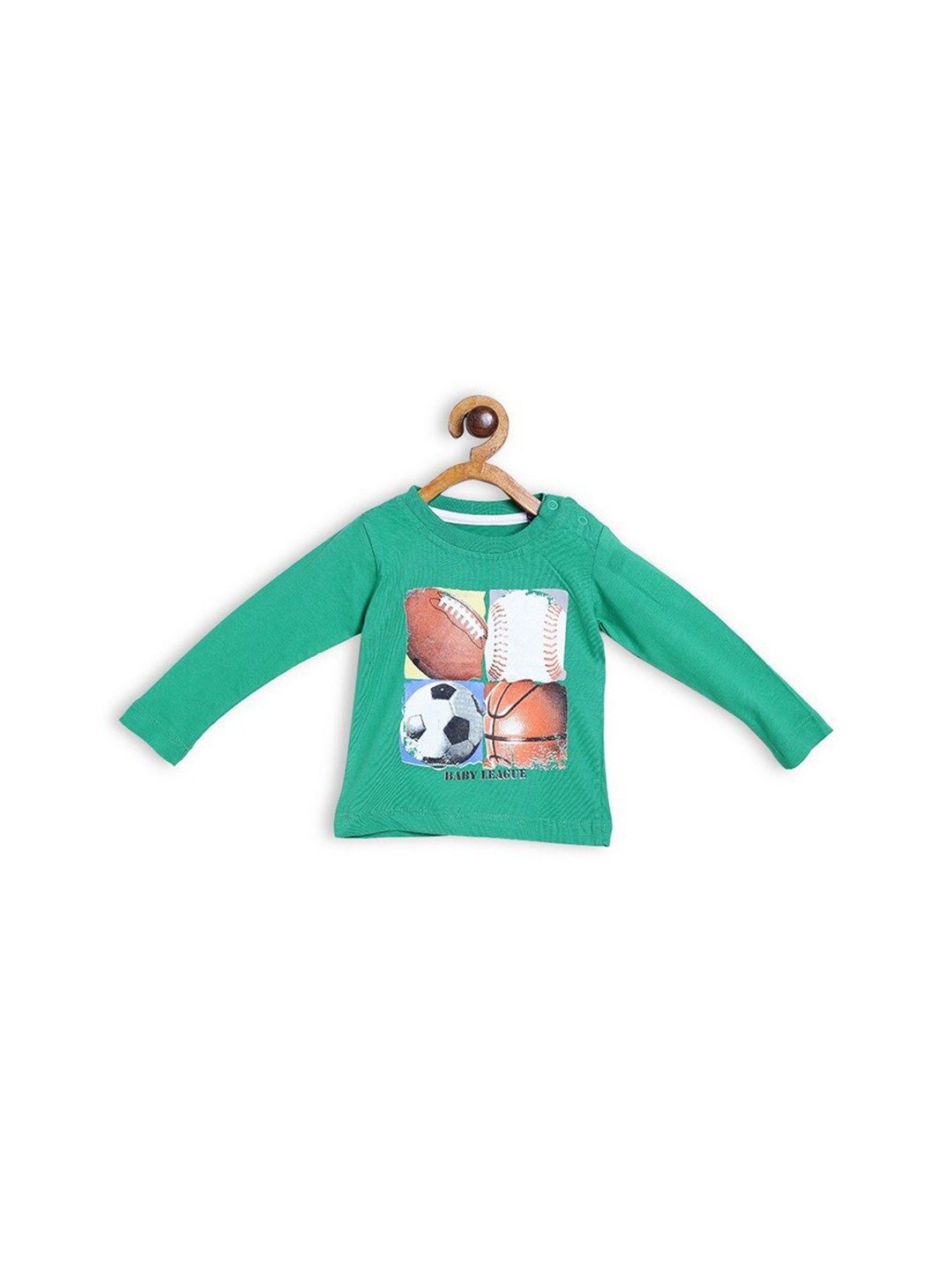 

612League Boys Green Printed T-shirt