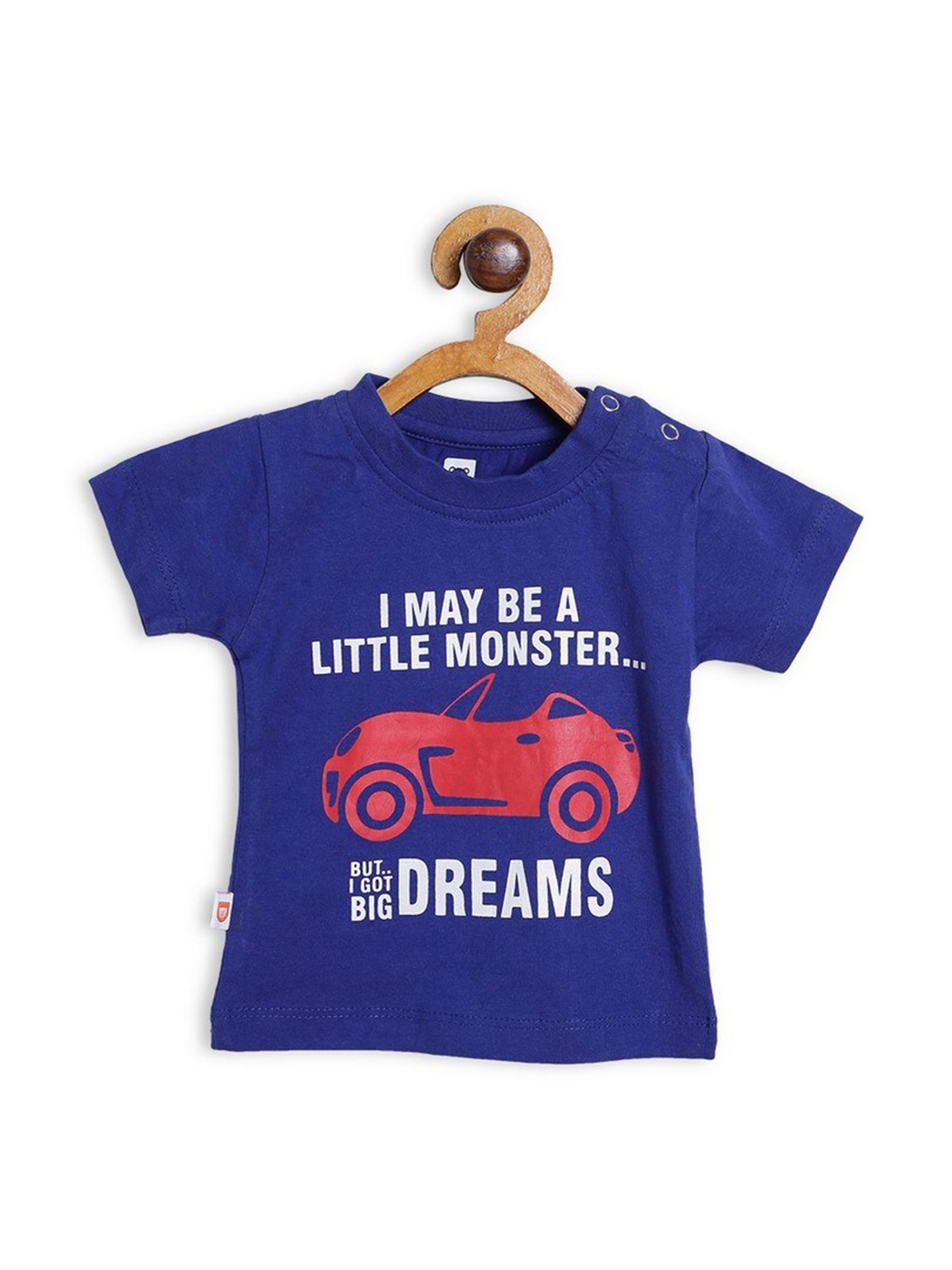 

612League Boys Blue Typography Printed T-shirt