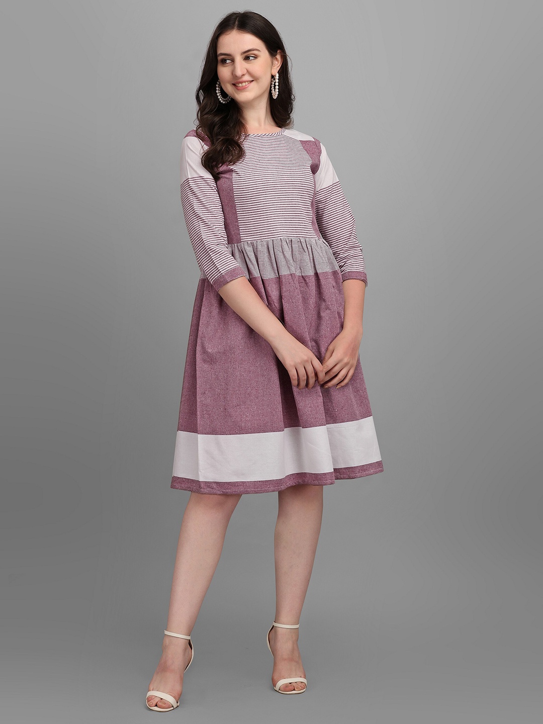 

Kinjo Pink & White Striped Dress