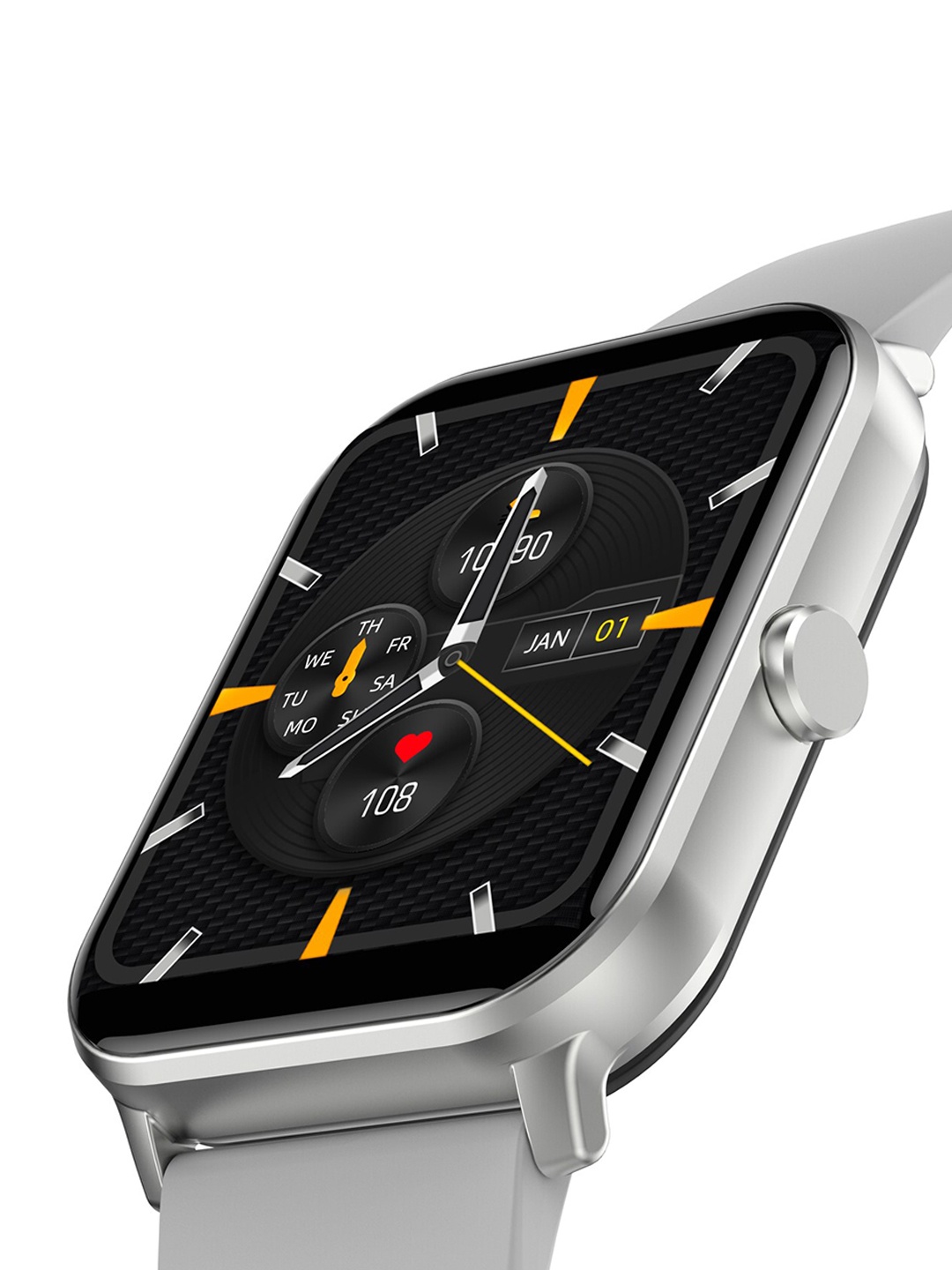 

Minix Silver-Toned & 1.69 Inch Bluetooth Calling Smart Watch MAX- FW27-VEGA-LITE