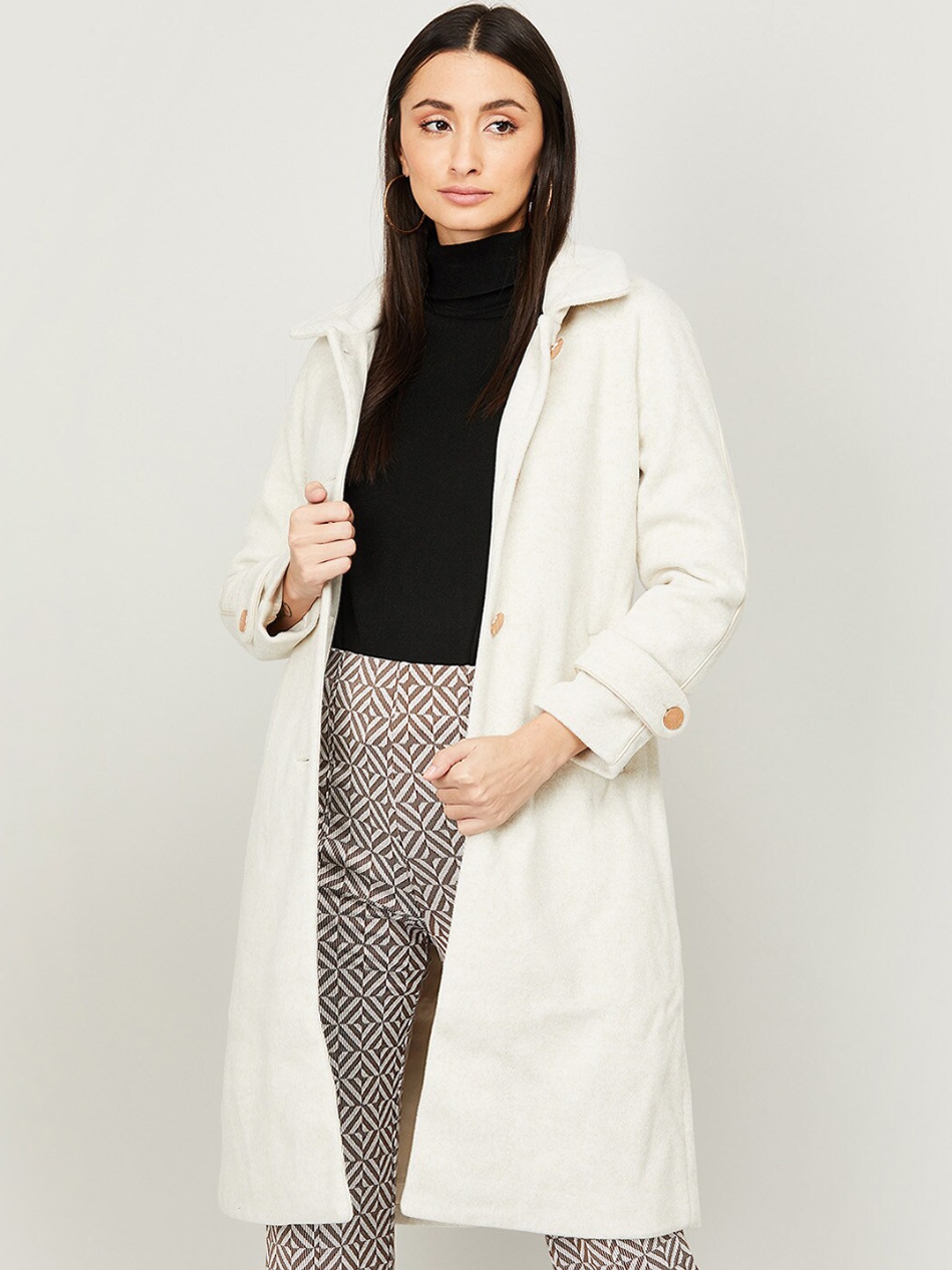 

CODE by Lifestyle Women White Lightweight Longline Jacket