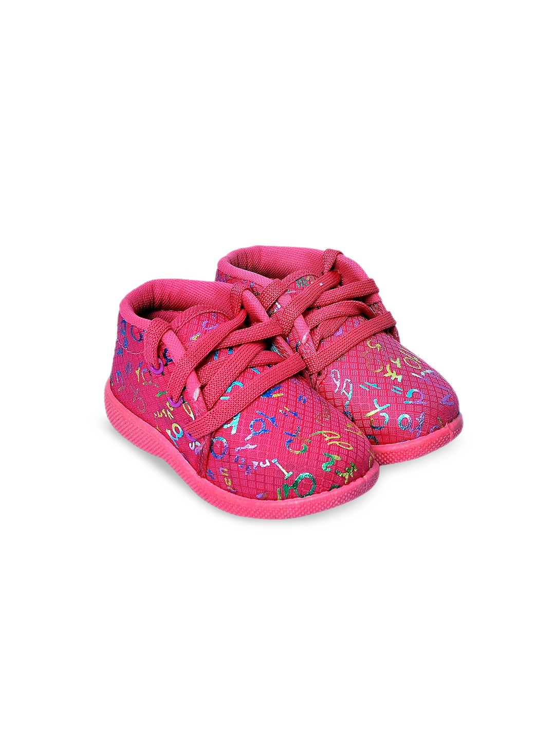 

Smartots Unisex Kids Pink Printed Sneakers