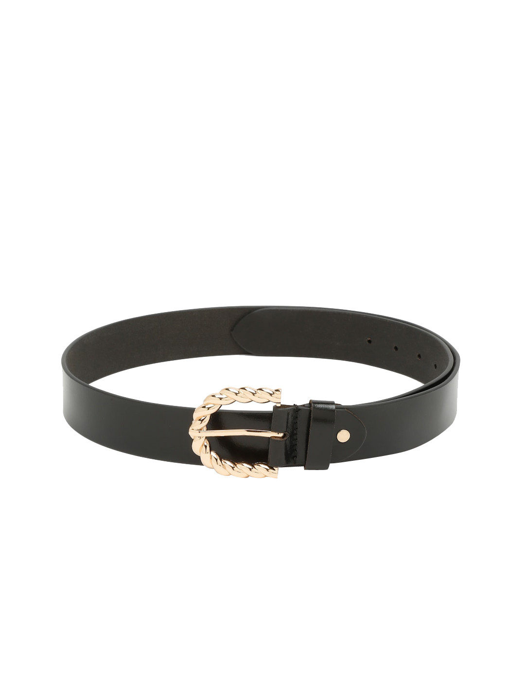 

Teakwood Leathers Women Black Leather Belt
