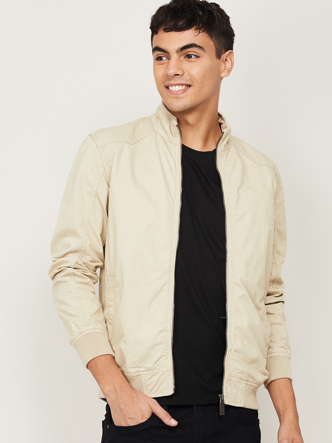 

Fame Forever by Lifestyle Men Khaki Lightweight Bomber Jacket