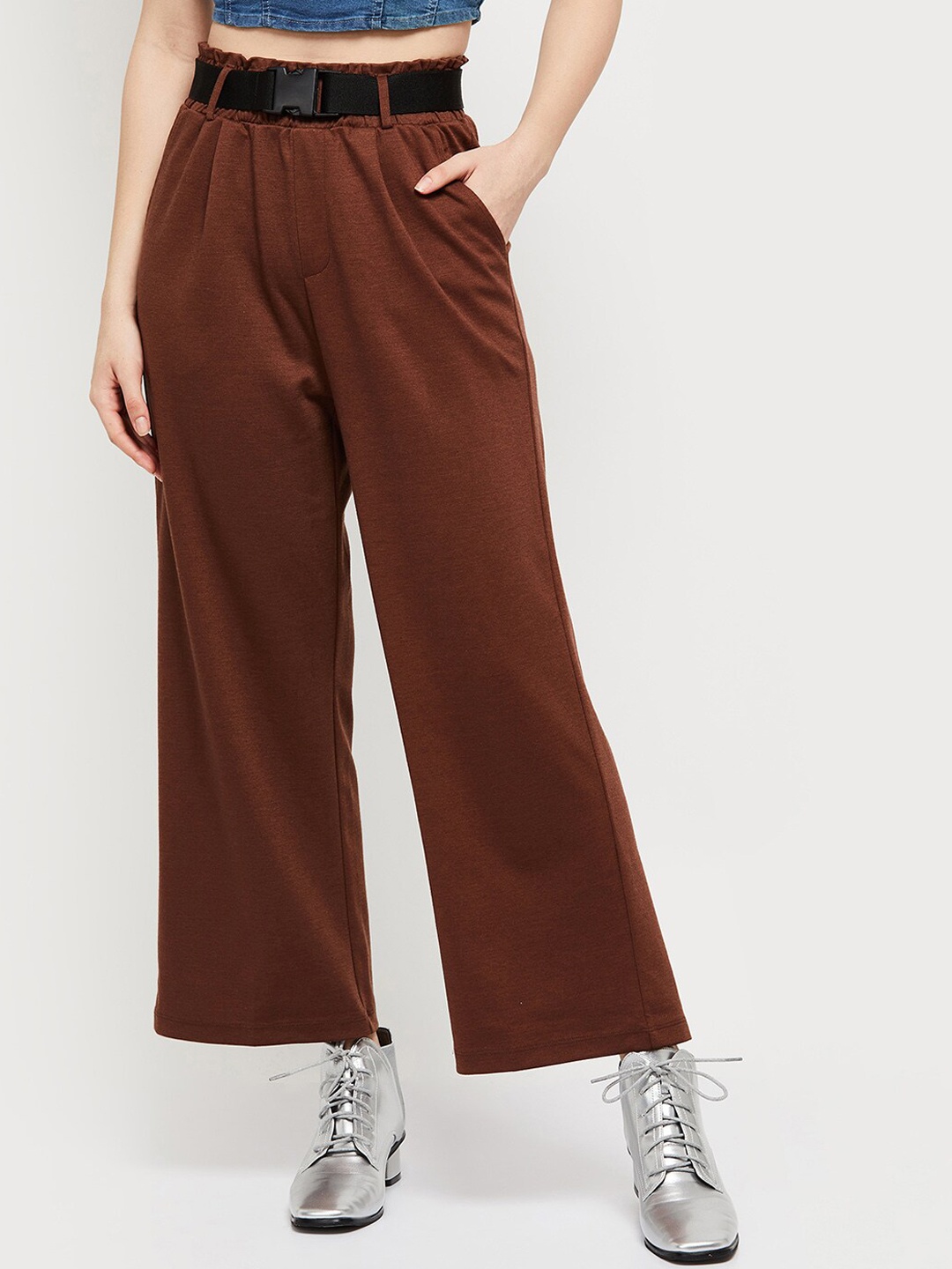 

max Women Brown Trousers