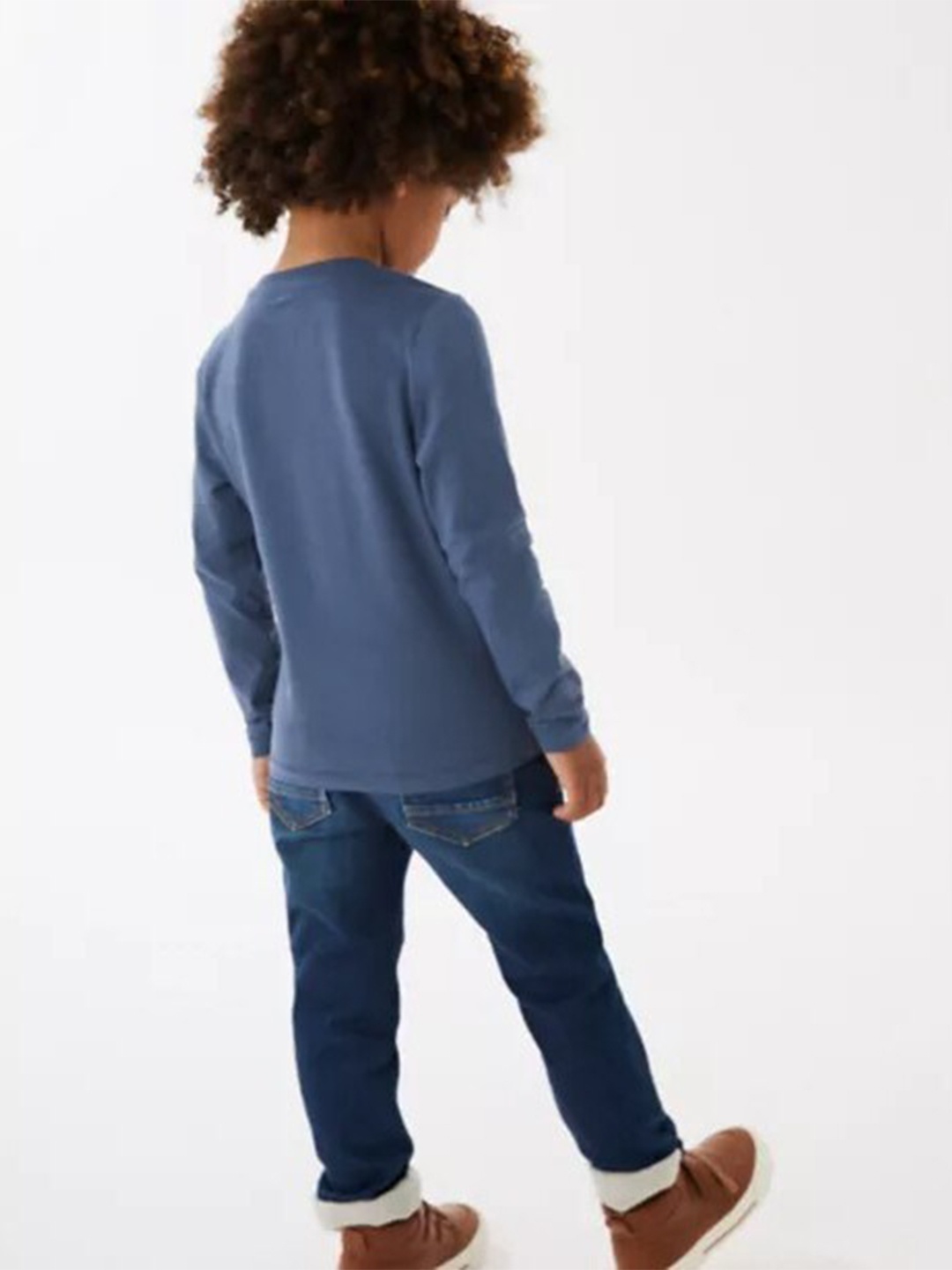 

Marks & Spencer Girls Blue Print Cotton Top